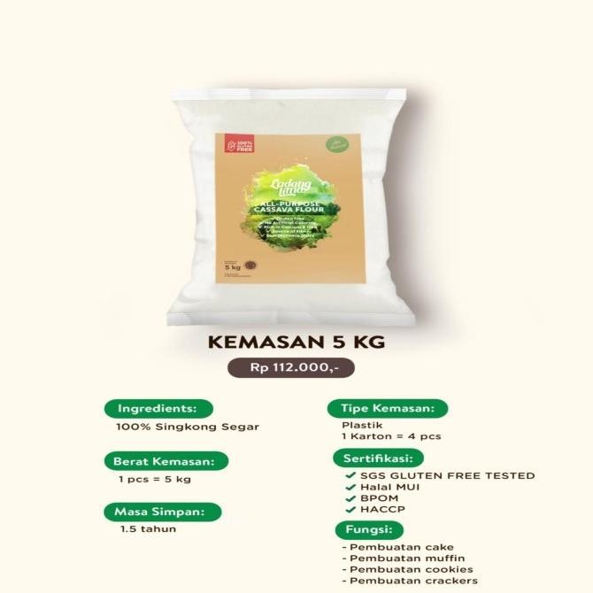

Murah Tepung Singkong Ladang Lima 5 Kg