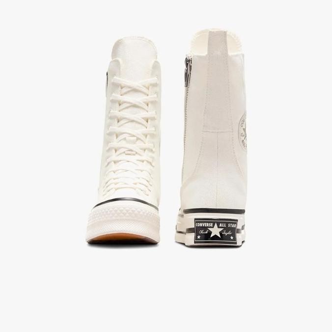 Sepatu Sneakers Wanita Converse Chuck 70 Plus Xhi Black/White/Egret