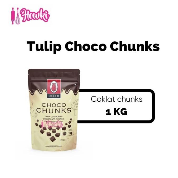 

Grosir Tulip Choco Chunks 1Kg - Cokelat Chunks Tulip Chocolate Compound