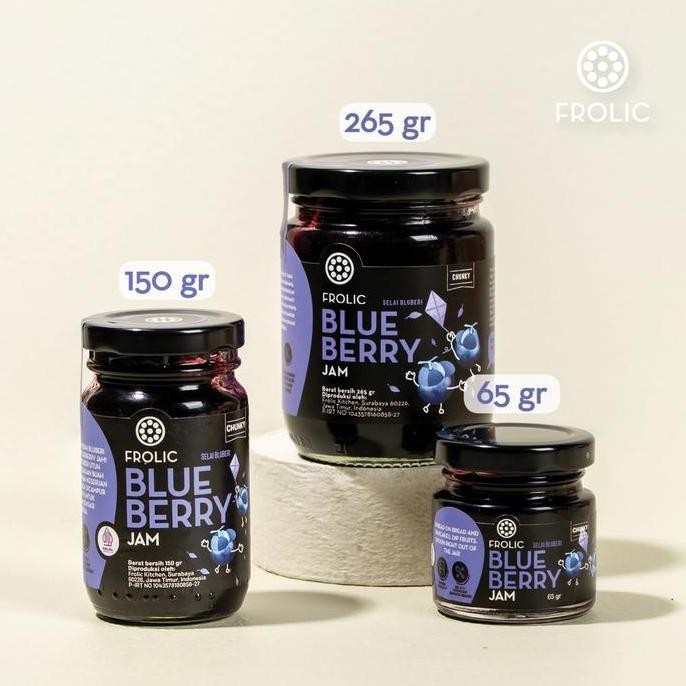 

FROLIC Selai Buah Bluberi - Blueberry Jam Rendah Gula Gluten-free Tanpa Pektin Kimia