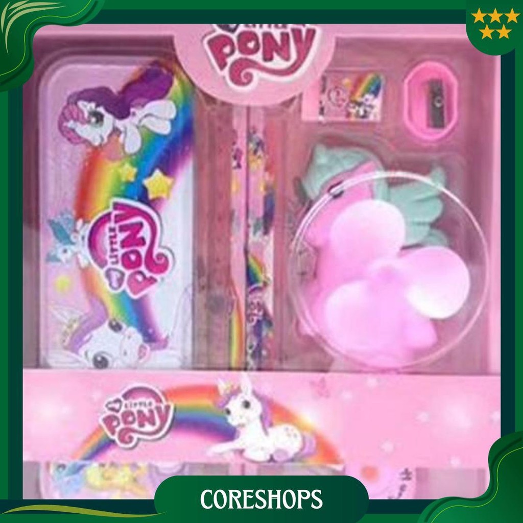 

Study Set Stationery Pencil Case Set Alat Tulis Sekolah Karakter Motif Spiderman/Little Pony 8033 Ori