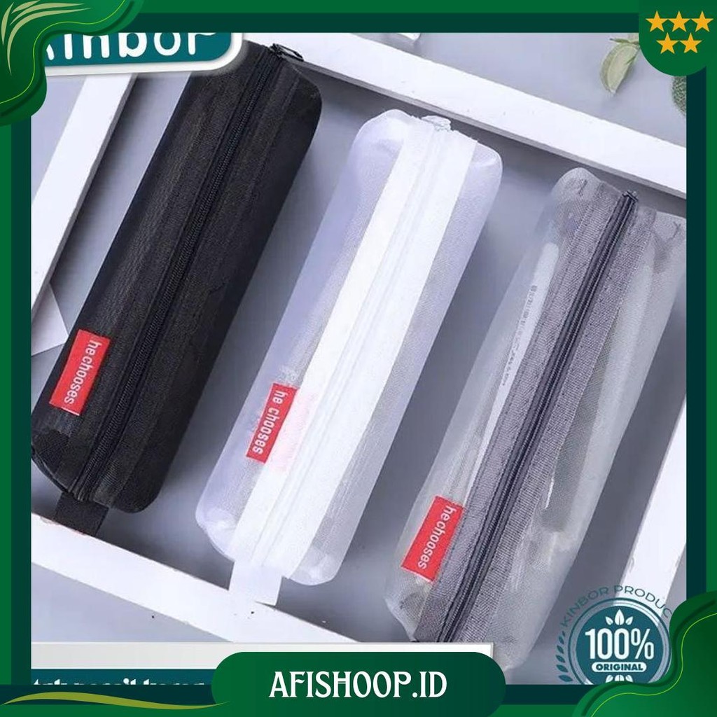 

Kotak Pensil Korea Pouch/ Tempat Pensil Transparant Simple Bening Cod