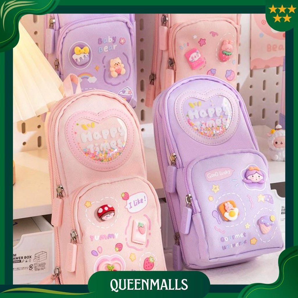 

[Gaya Baru]Tempat Pensil Multifungsi/Tempat Pensil Anak/Empat Pensil Kapasitas Besar Stroberi/Tempat Pensil Kotak 3D Anak Perempuan Lucu Besar/Kotak Pensil Kanvas 6 Ruang Gratis Ongkir