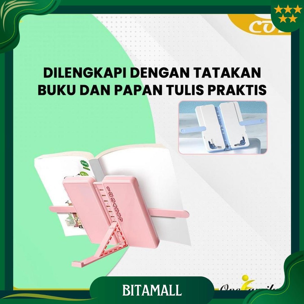 

One-A73 Tempat Pensil 2In1 Multifungsi Dengan Tatakan Buku Dan Papan Tulis Praktis / Kotak Pensil Lipat Tempat Penyimpanan Alat Tulis Anak Sekolah / Pencil Case Book Holder Import Ori