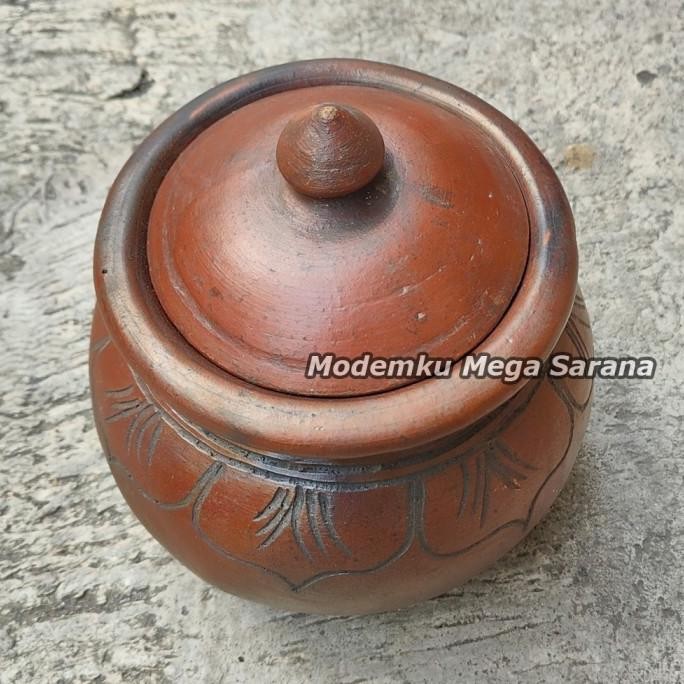 Gentong Kendil Es Dawet Cendol Tanah Liat Gerabah Wadah Tempat Air Genthong Beras - 3 Liter Diameter