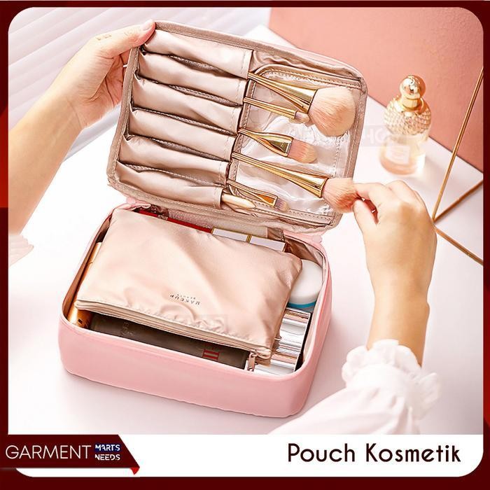 [Bisa Cod] - Tas Pouch Kosmetik Skincare Nita Tas Koper Traveling Anti Air Portable Premium Teroof B