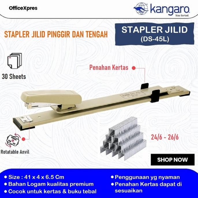 

STAPLER JILID DS 45 L KANGARO ORIGINAL DAN TERPERCAYA