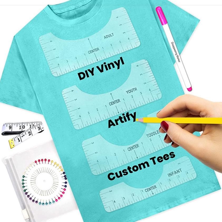 

Premium 4/9 Pcs/Set Peng Garis Pengukur Desain Center / T-Shirt Alignment Guide Ruler T-Shirt Alignment Tool Untuk Making Center Design Adult High Quality