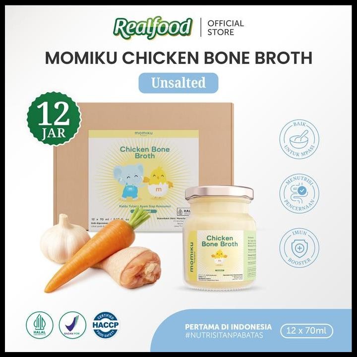 

Realfood Momiku Chicken Bone Broth Unsalted Original Best Seller