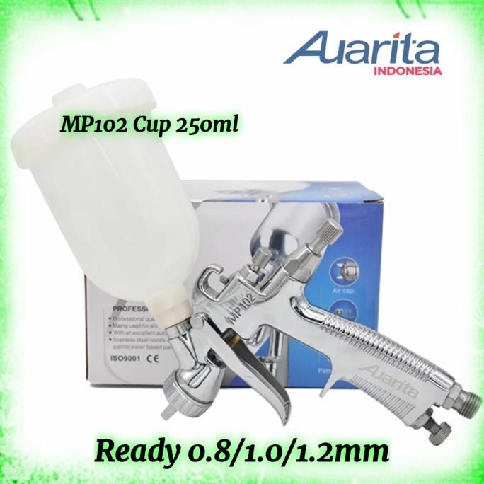 SPRAY GUN AUARITA MP102 MINI LVMP BERKUALITAS NOZZLE 0.8/1.0/1.2MM ORIGINAL DAN TERPERCAYA