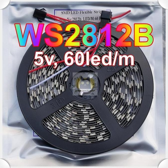 Promo Led Strip Rgb Ws2812B Ws2812 5V 5M 60Led/M Ip20 Indoor Led Rapat