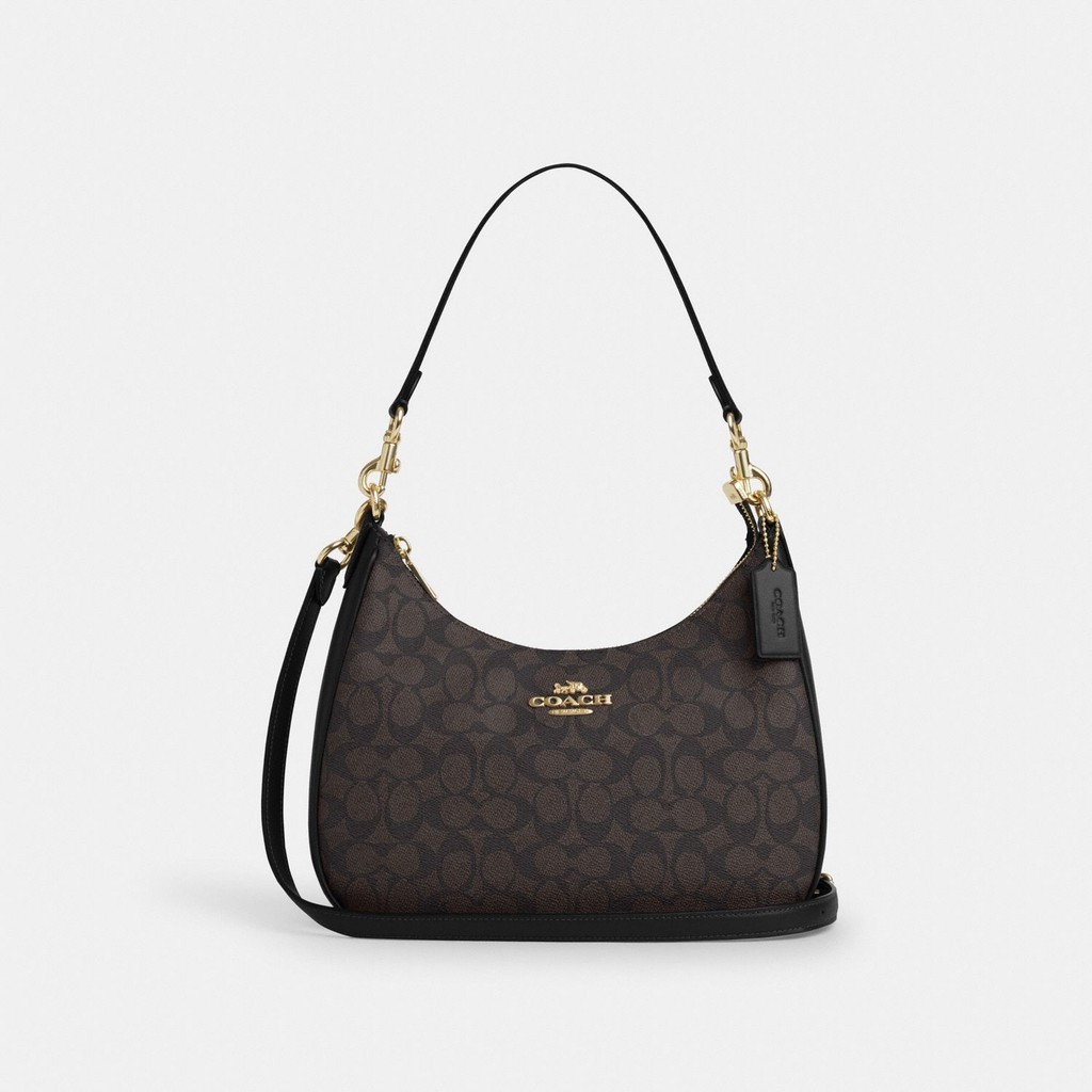 Coach Teri Hobo In Signature Canvas - Tas Bahu Wanita
