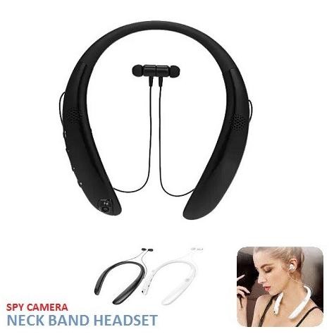 PROMO Spy Cam Bluetooth Headset Neck Band - Kamera Pengintai - Spy Camera