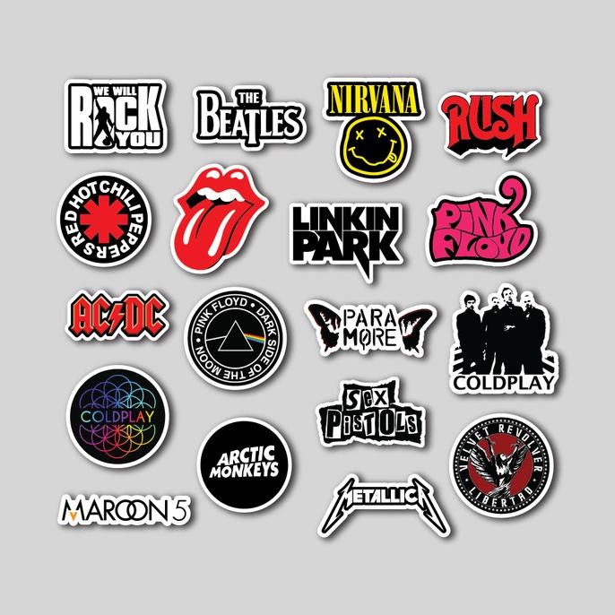 

STICKER PACK ROCK BAND | STICKER TUMBLER | STIKER LAPTOP KOPER HELM murah