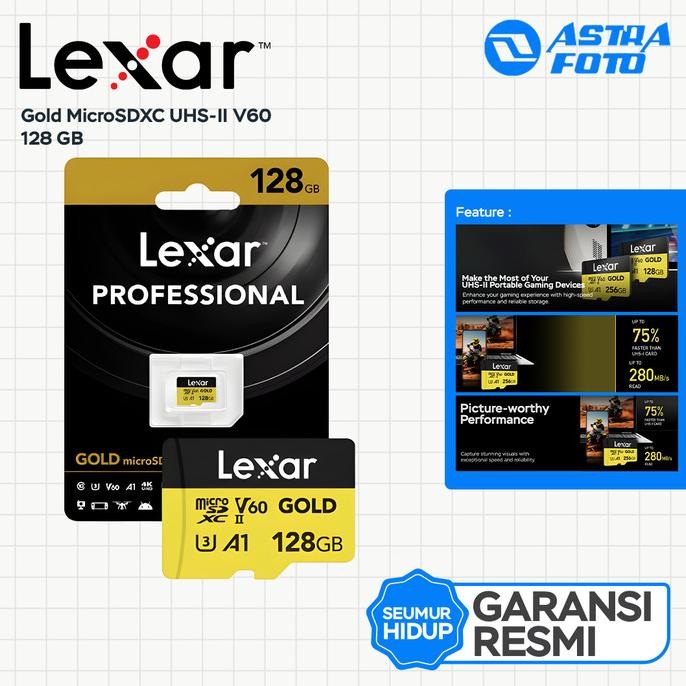 LEXAR GOLD MICROSDXC UHS-II V60 128GB - MICRO SD 128 GB 2004T