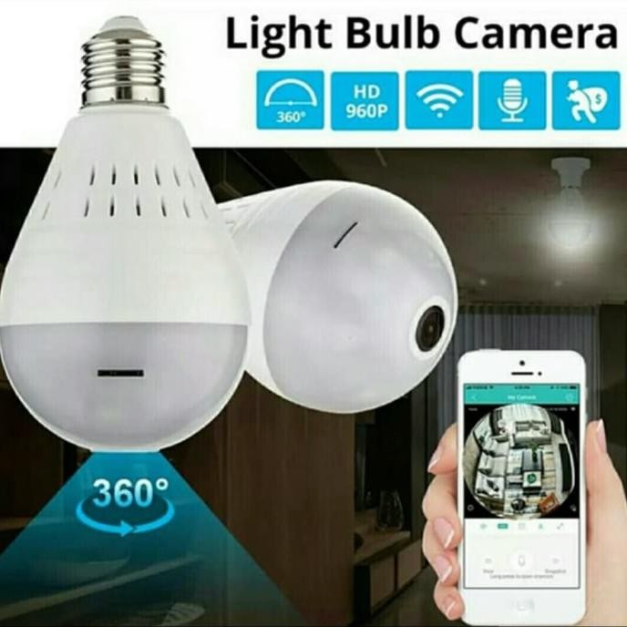 Ip Camera Lampu Panoramic Wifi tersembunyi Kamera Light Bulb Mini Secu