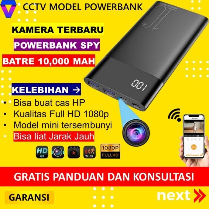 PROMO Spy Powerbank Kamera Power Bank Spycam Mini Pengintai Tersembunyi js83