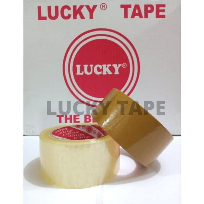 

Lakban Bening Coklat LUCKY TAPE 2" 48MM 90 Yard BUKAN DAIMARU 1 SLOP murah