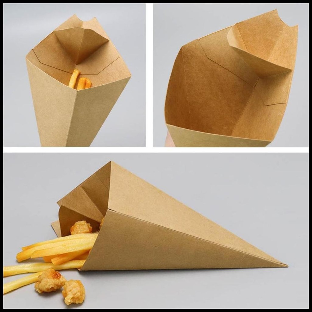 Ready Tray Kentang Goreng Dus French Fries Box Churros Ayam 50Pcs Dus Kemasan Kentang Goreng Box Pac
