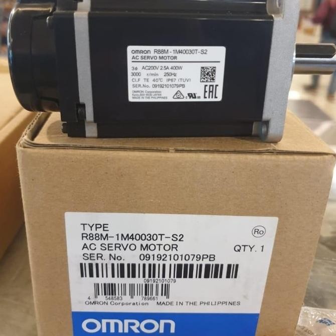Servo Motor Omron R88M-1M40030T-S2 New Stok