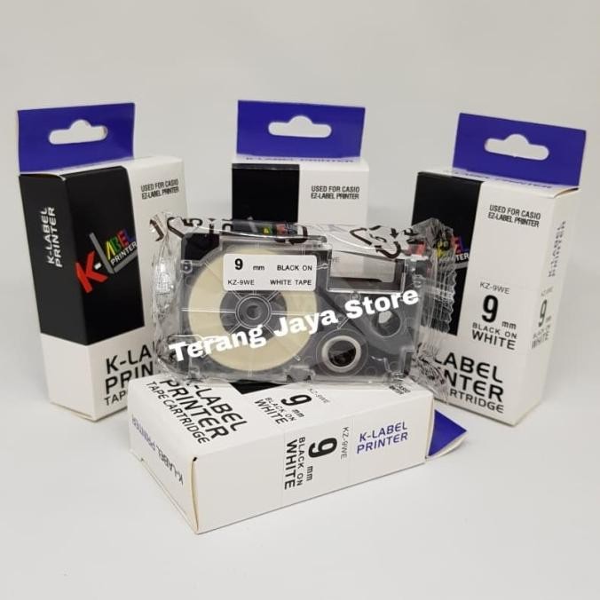 

K-Label Printer Tape Catridge for Casio 9mm KZ-9WE Label for Casio 9mm murah