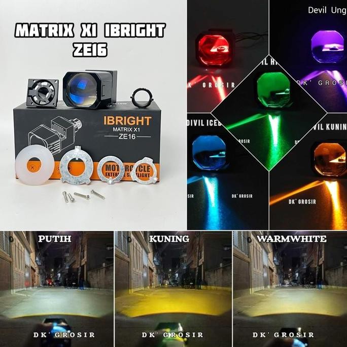 Biled Projector Matrix X1 Tipe Ibright Ze16 1.5Inc All Weather 3 Colour Blue Lens Co