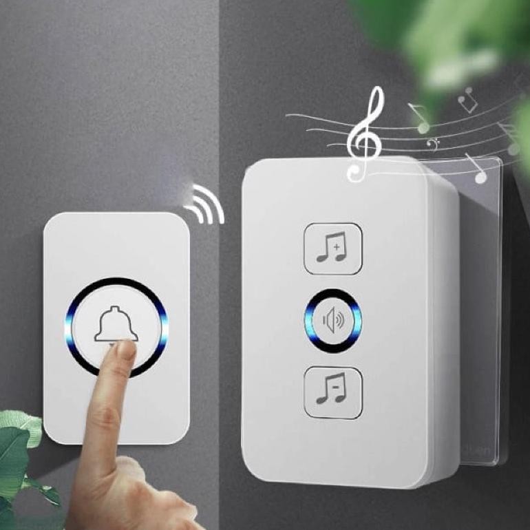 Bell Rumah Tanpa Kabel / Bell Wireless Doorbell  Rumah Kantor Wireless Tanpa Kabel Nirkabel Waterpro