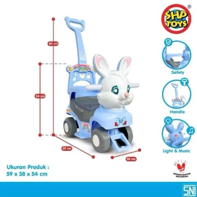 Grosir Mobil Dorong Anak Shp Bb 588 Sepeda Kelinci Murah Set Hadiah Cowok Cewek Game Musikal Plastik