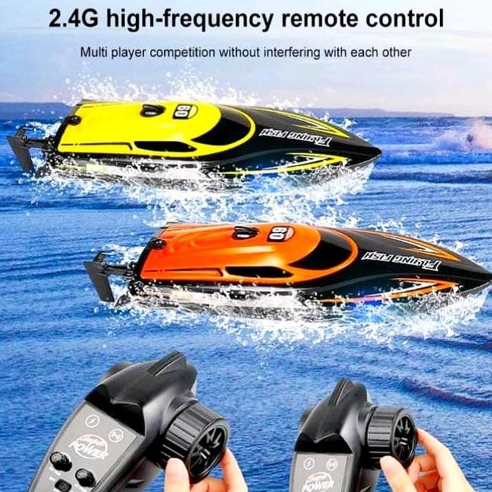 Murah Original Rc Speed Boat 2 Kecepatan [Free Batre Remot] 2.4Ghz Anti Tenggelam Bisa Main Bersama 