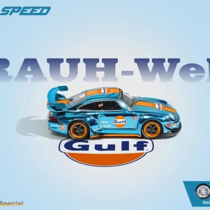 Promo Fast Speed 1:64 Porsche Rwb 993 Gt - Chrome Gulf