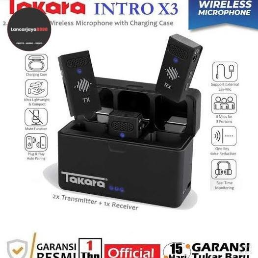 Mic Wireless Takara Intro X3 Co