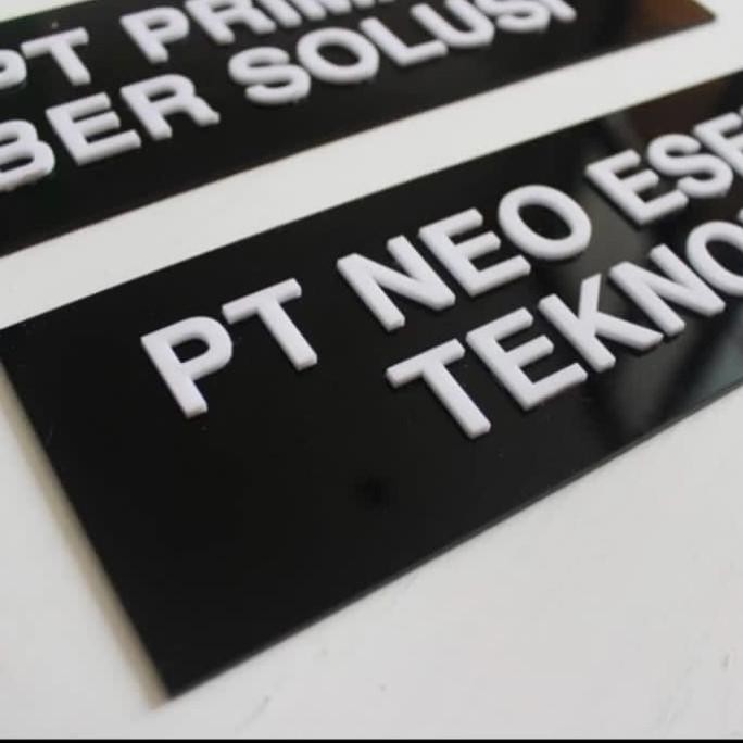 Custom Nama Toko / Papan Nama Usaha, PT , Sign In Acrylik Timbul
