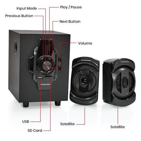 Grosir Speaker Bluetooth Simbadda Cst 2100N+ - Subwoofer Bass Multimedia Speaker