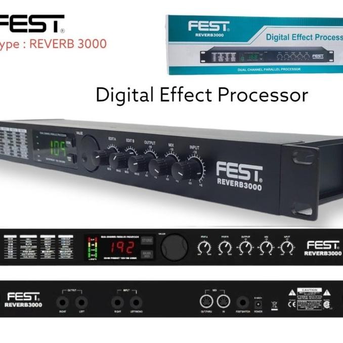 Efec Vokal Fest Reverb3000 Original Efek Vokal Reverb 3000 Co