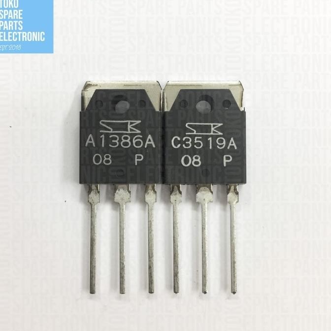 [Good] TRANSISTOR A1386 C3519 SANKEN SET ORIGINAL ASLI 1386 3519