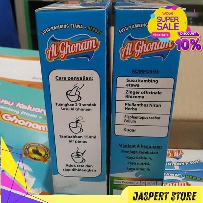 

SUSU KAMBING ETAWA AL GHONAM RASA ORIGINAL SUSU KAMBING ETAWA + BY JASPERT STORE PRODUK TERBAIK !!!!