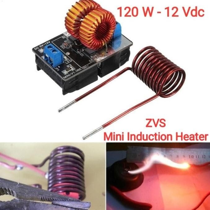 5 Vdc ~ 12 Vdc / 120W - ZVS Mini Induction Heater Pemanas Induksi