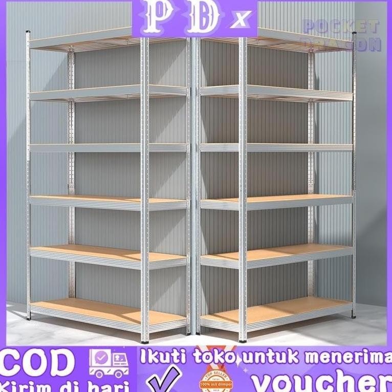 Rak 5 susun Rak 6 susun serbaguna Rak susun besi Rak serbaguna Berlaku untuk lemari/Rak buku/Lemari 