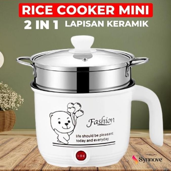 Food Steamer Panci Kukus 2 In 1 Panci Listrik Serbaguna Low Watt Multifungsi