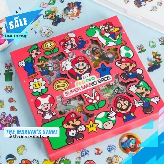 SUPER MARIO BROS STICKER BOX NONO / 2D DEKORASI ANAK LAKI LAKI JOURNAL AESTHETIC /JURNAL BINDER STIK