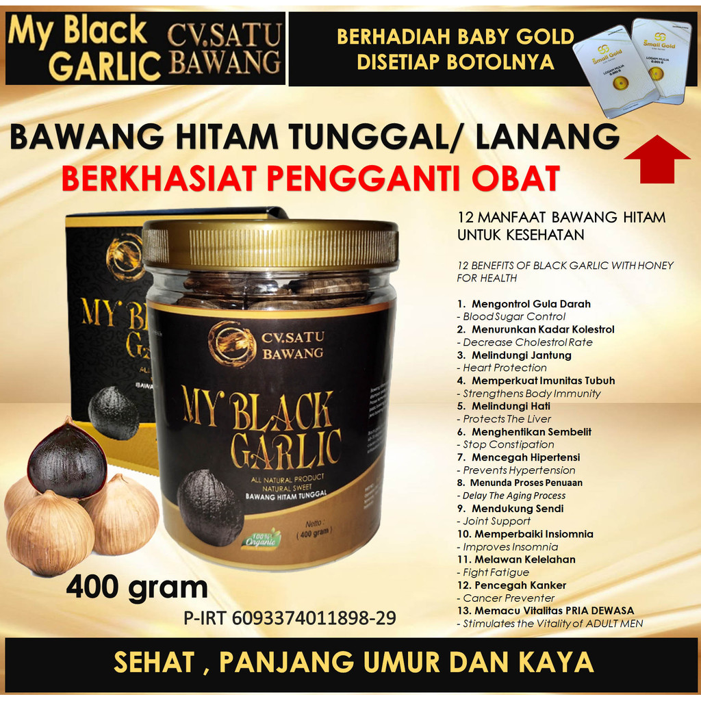 

Bawang Hitam Tunggal Bawang Lanang Berkhasiat Pengganti Obat CV.Satu Bawang Paket 400 gram