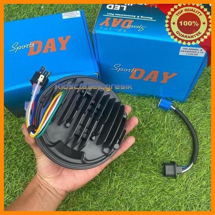 [GAZ] DAYMAKER 5,75 INCH 16 LED SENJA BIRU PUTIH FUNGSI SEIN PNP BATOK CB L2G JUTE VESPA PX PRIMAVER
