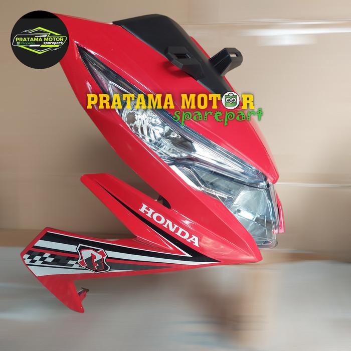 Cover Tameng Body Depan Beat Fi Esp 2018 Plus Striping/Sticker Original Dan Terpercaya