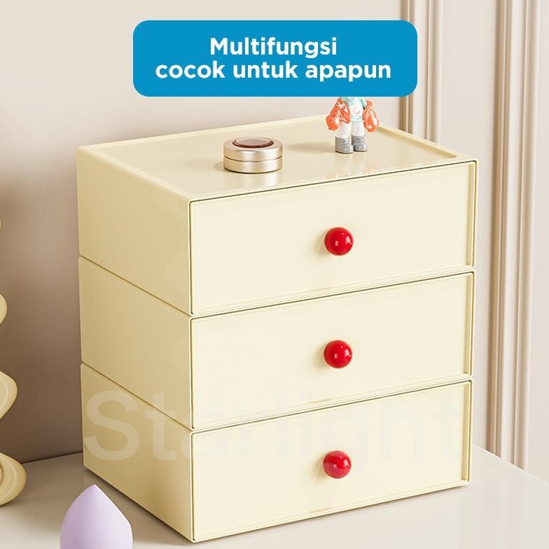 Laci Meja Aesthetic Organizer Stationery Rak Meja Belajar Aksesoris Makeup Lucu HSB842