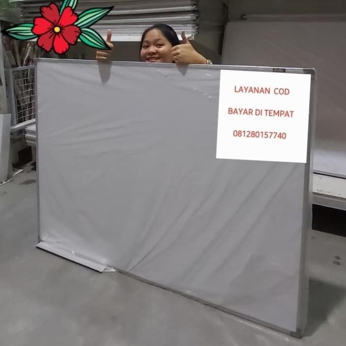 

NEW Whiteboard gantung 90 x 120 cm