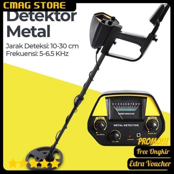 Alat Pendeteksi Logam Emas Besi Akurat Metal Gold Silver Detector 9V