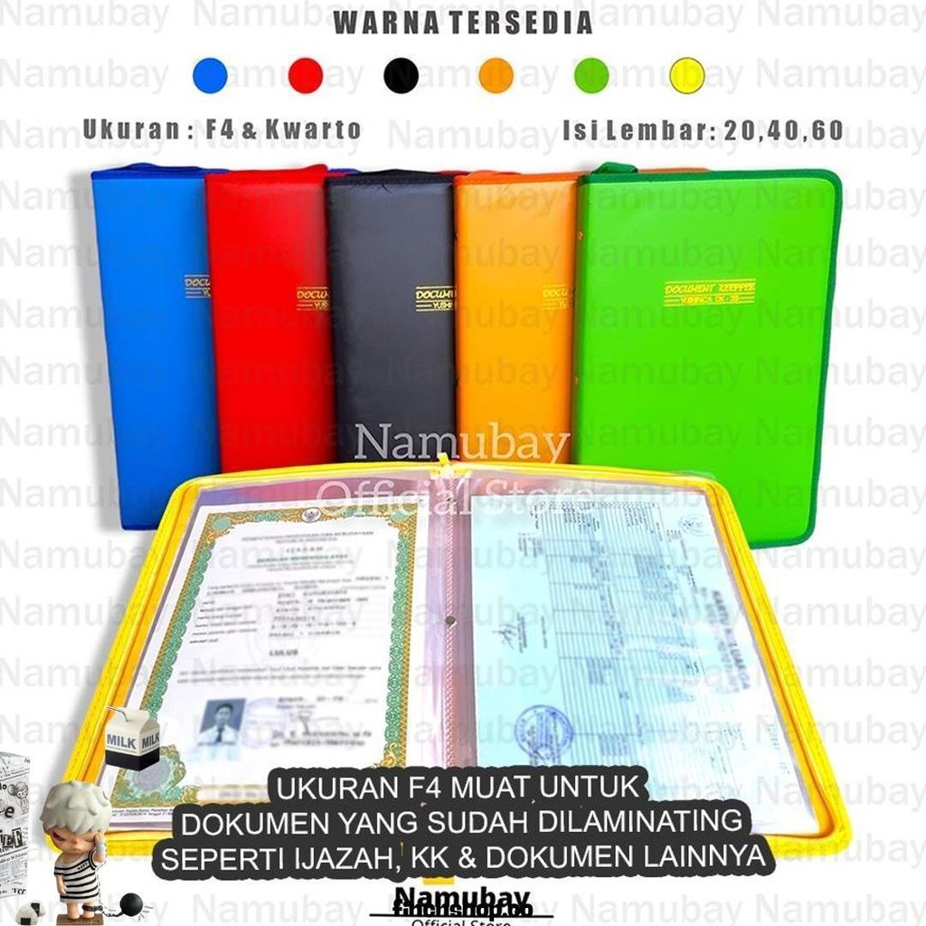 Dokumen Keeper Isi 20,40,60 Lembar/Dokumen Keeper Resleting/Map Anti Air/Map Dokumen/Clear Holder/Ma