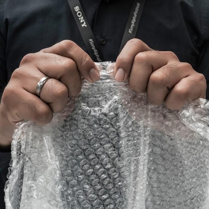

Bubble wrap 125cm x 50m Rusfet Coreless Plastik Bubblewrap Roll Strong murah