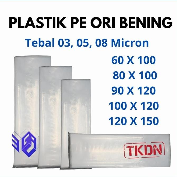Kantong Plastik PE Ori Bening 60 X 100 80 X 100 90 X 120 100 X 120 murah