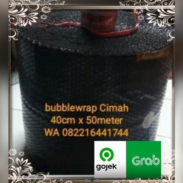 

Bubble wrap warna Hitam, Putih uk.40cm x 50mt, via gosend Cimahi murah